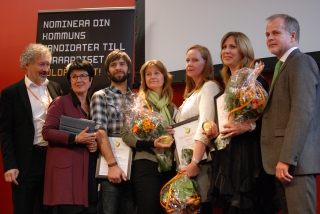 Foto Vinnare och finalister Guldäpplet 2012 med prisutdelarna